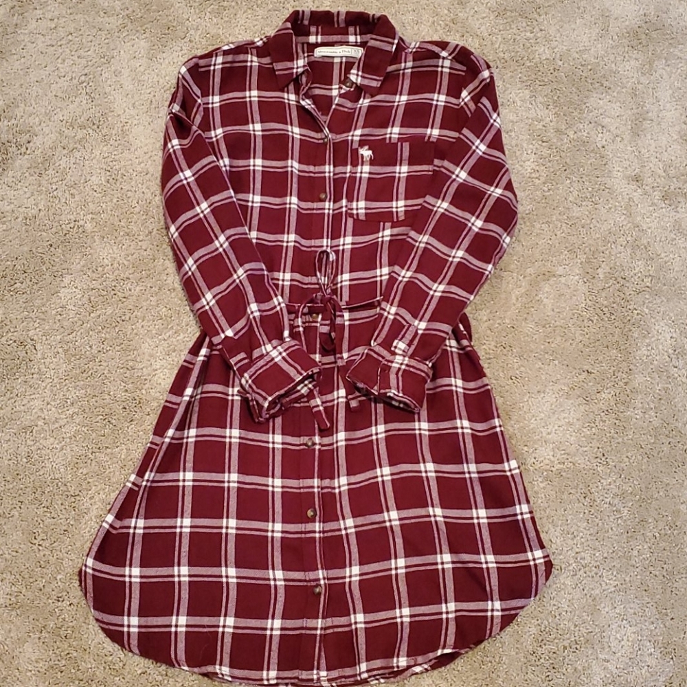 Abercrombie & Fitch flannel shirt dress